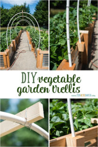 DIY Vegetable Garden Trellis with PVC Pipe, Wire, and wood