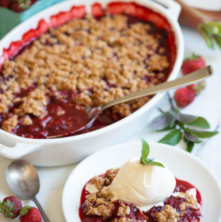 {The Best} Strawberry Rhubarb Crisp Recipe | Ten Acre Baker