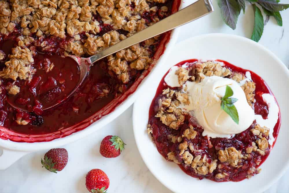 easy Strawberry Rhubarb Crisp