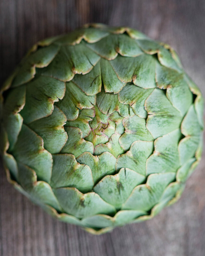 top of artichoke